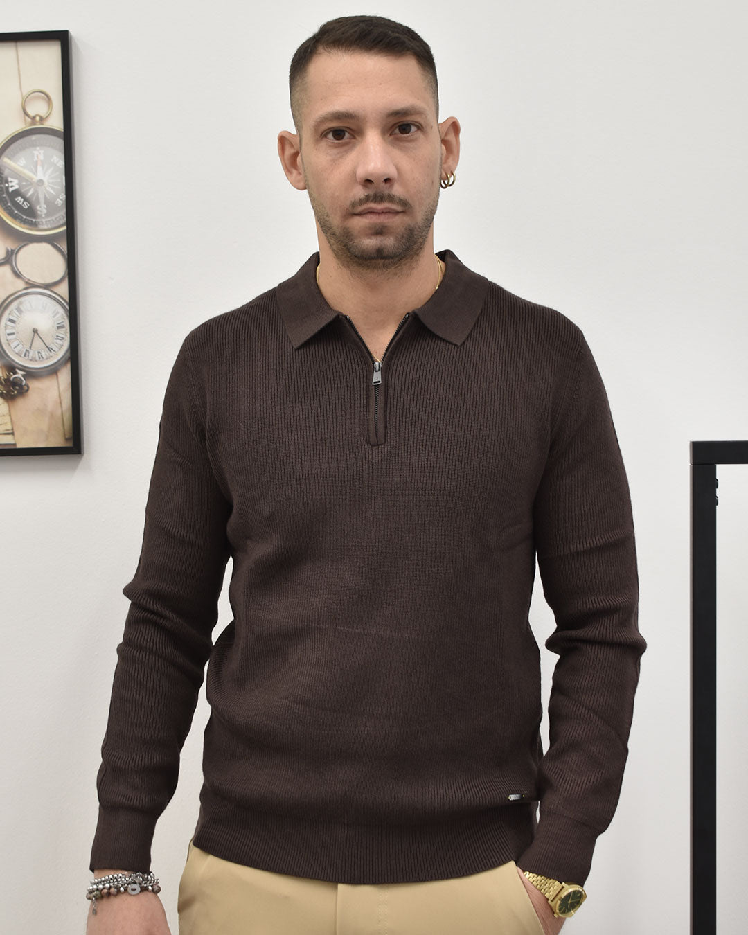 maglia polo zip GIANNI LUPO GL35133GZ