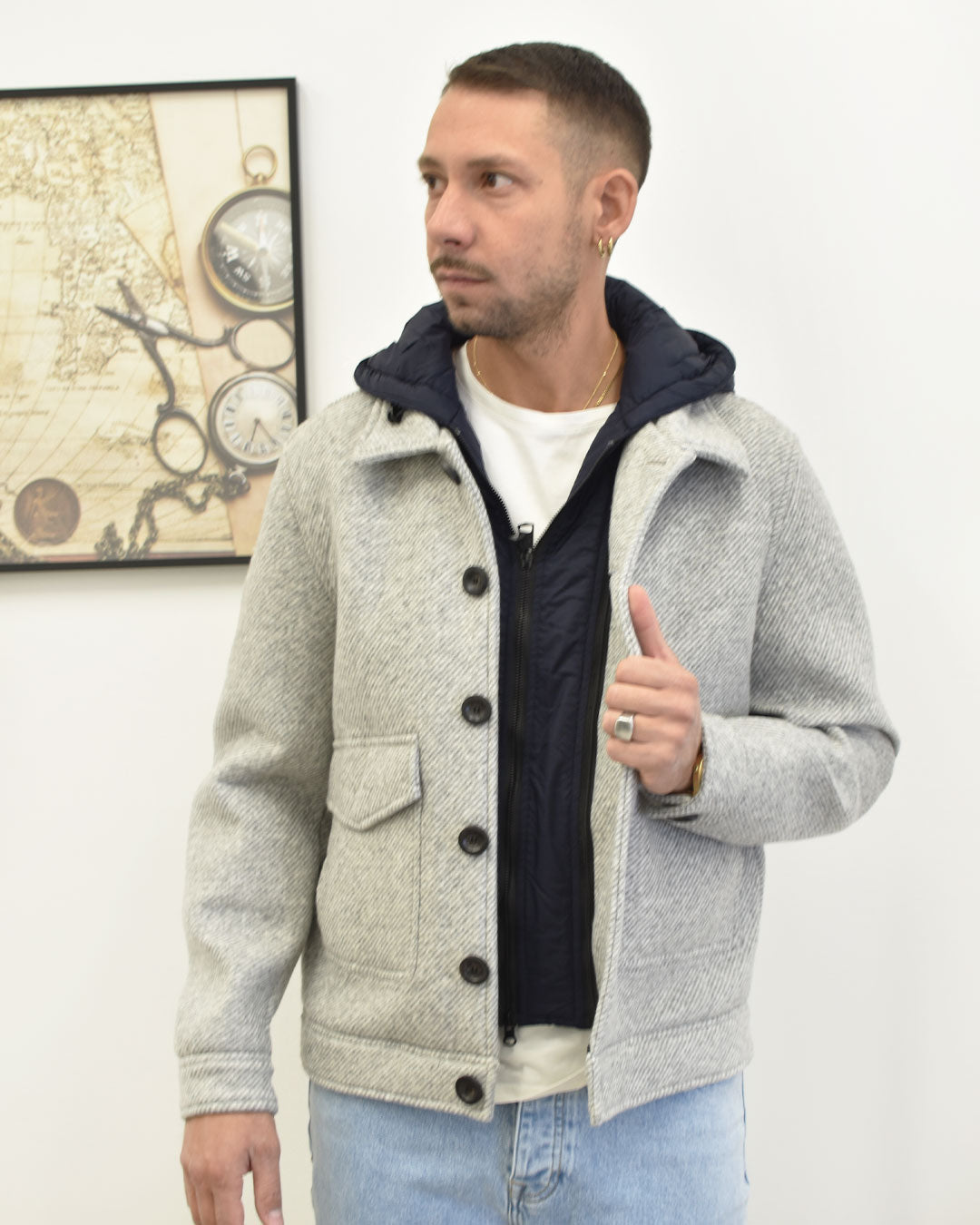 giubbotto mod.overshirt c/capp. GIANNI LUPO GL360R