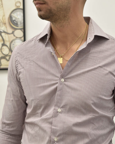 camicia riga bordeaux DI BIASI GU1052R E1/122