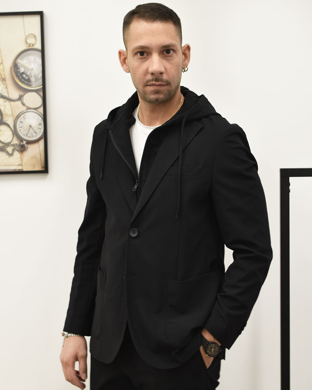 giacca cappuccio no stiro TELAMIRA WTG05087