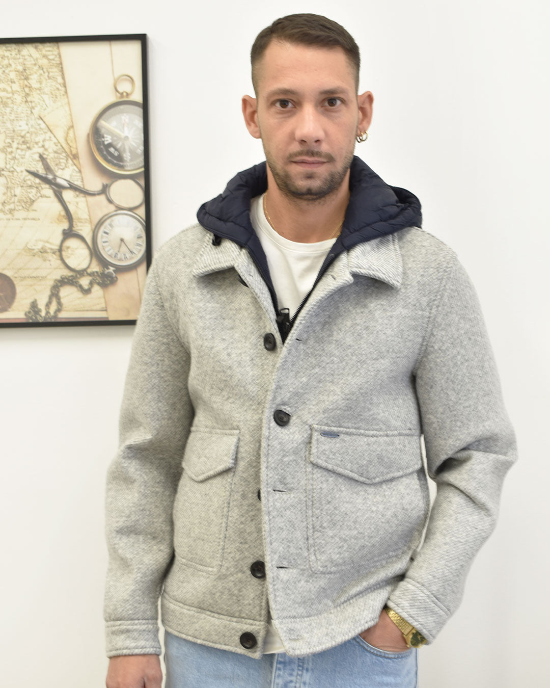 giubbotto mod.overshirt c/capp. GIANNI LUPO GL360R