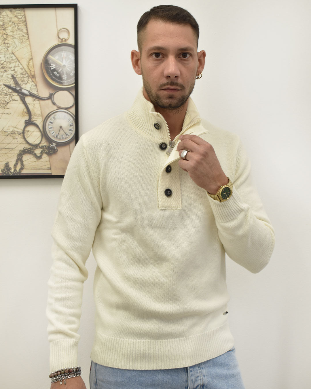 maglia lupetto c/bottoni GIANNI LUPO GL35078-F25
