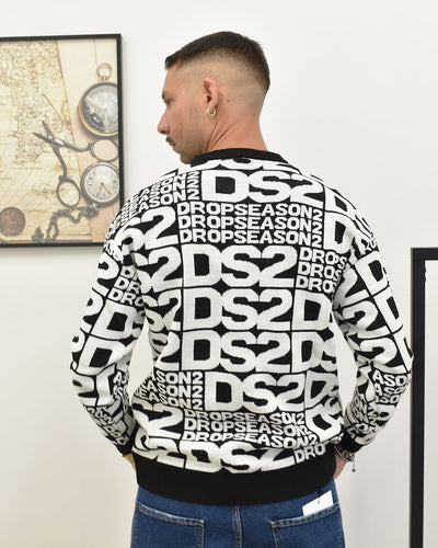 maglia logo bianco DS2 FW25246