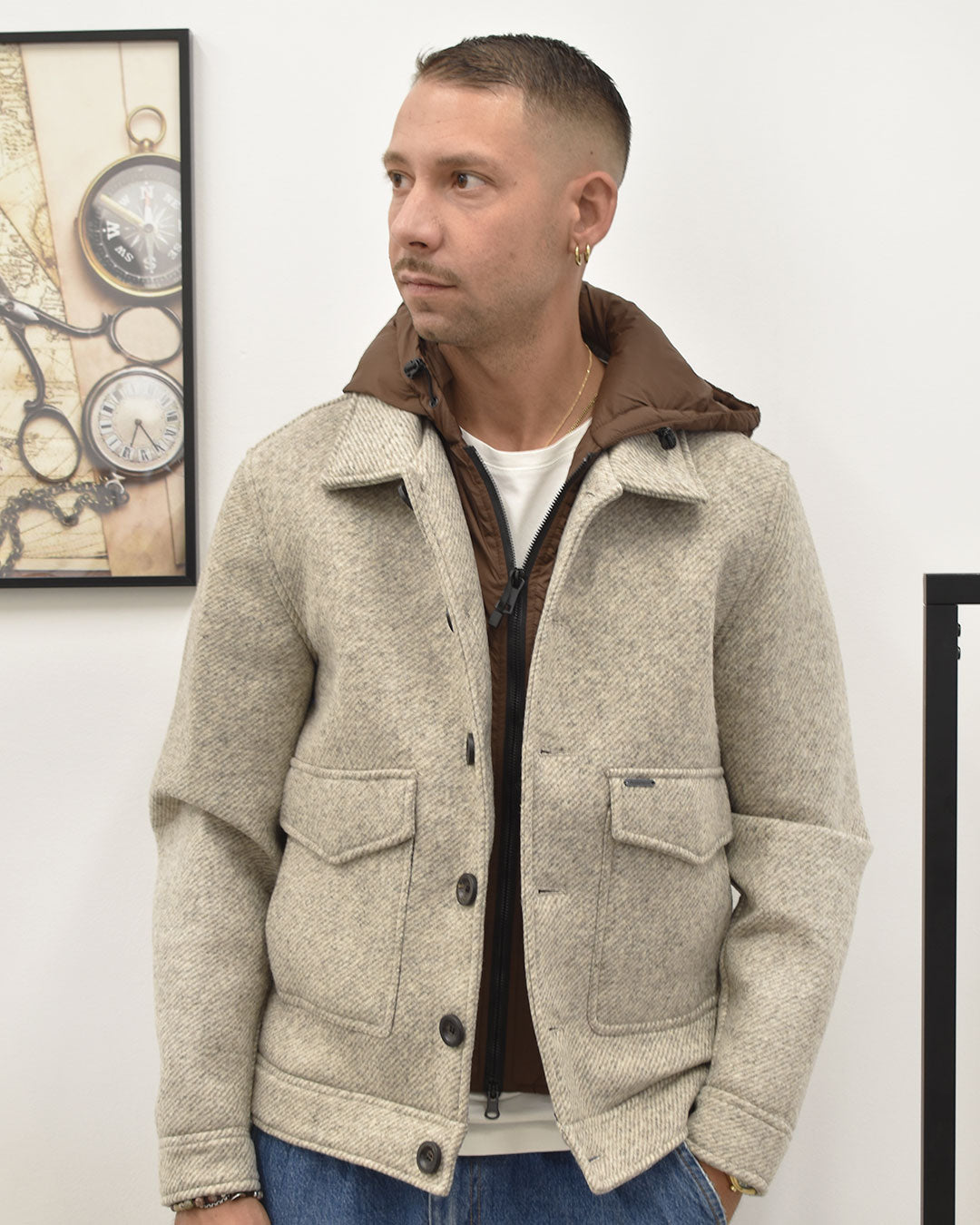 giubbotto mod.overshirt c/capp. GIANNI LUPO GL360R