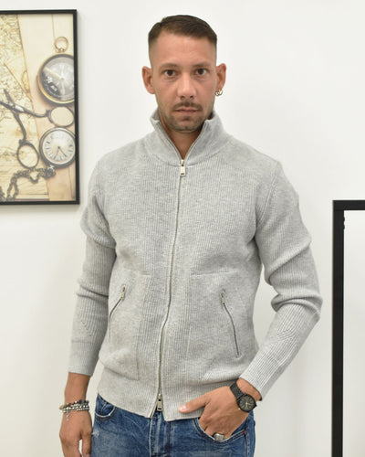cardigan zip collo lupetto GIANNI LUPO GL35051-F25