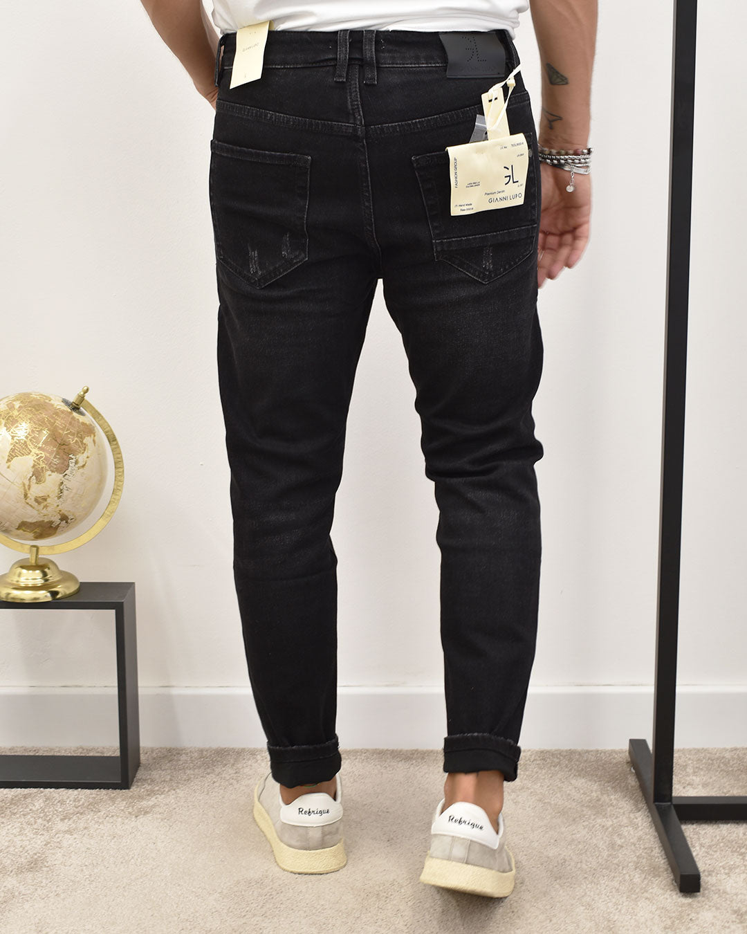 jeans carrot black GIANNI LUPO GL6382Q