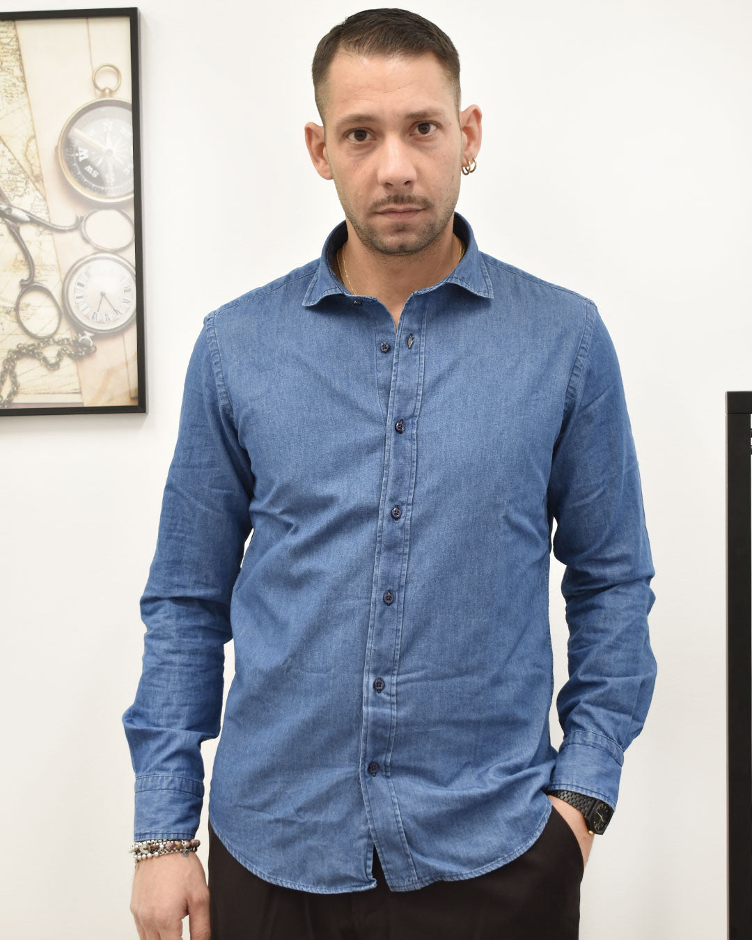 camicia denim FB FBPIPER