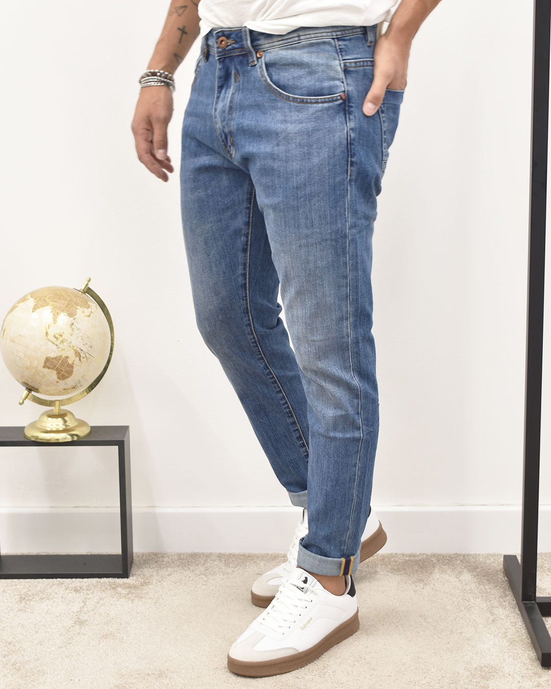jeans slim 5 t. lav.med. GIANNI LUPO GL6379Q