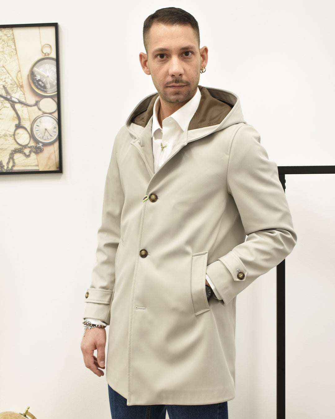 trench tecnico c/cappuccio BLACKSUNDAY RIVERSIDE