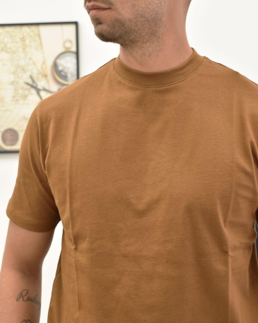t-shirt slim collo stretto OVERD-D OC1F2W5T26