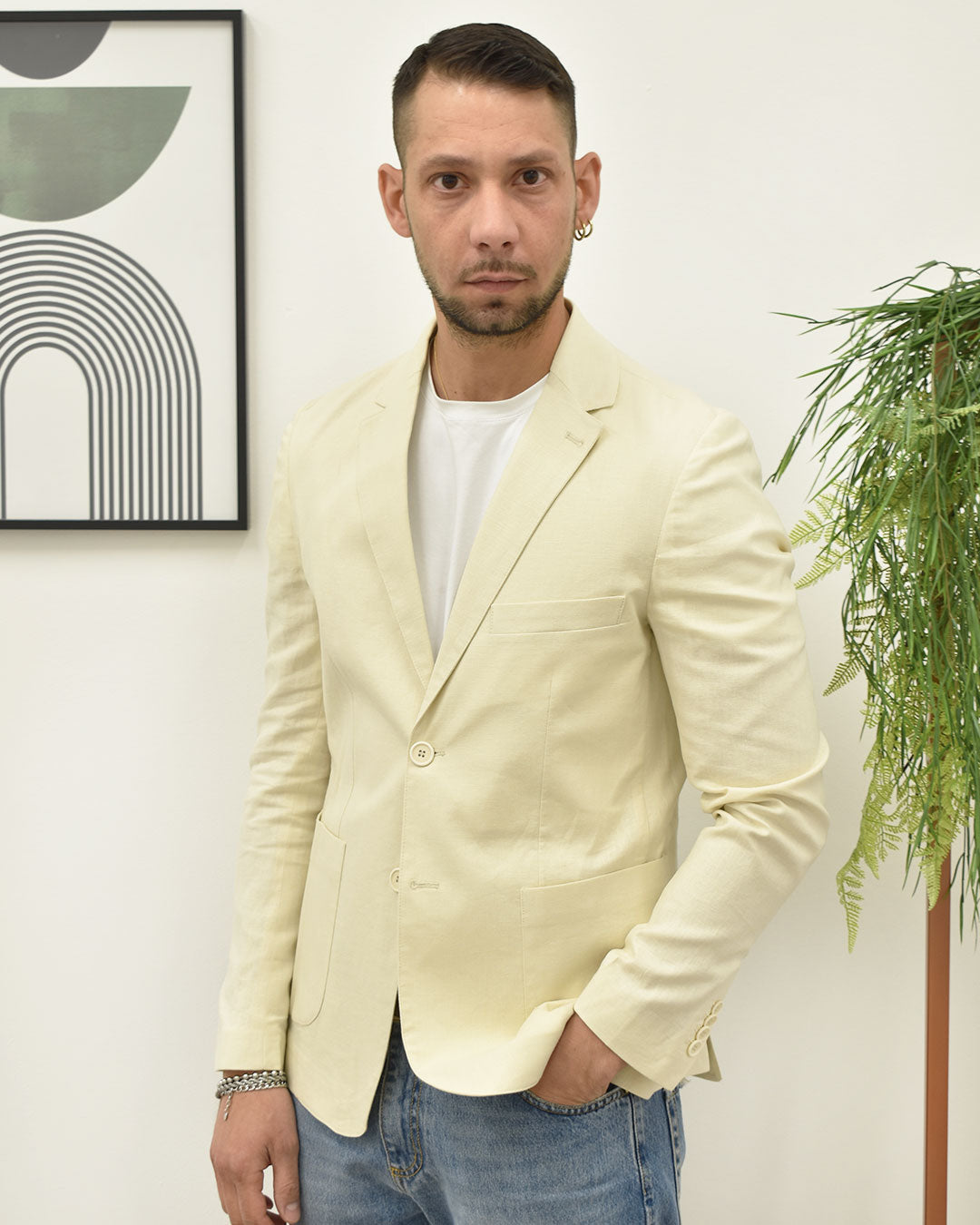 giacca 100% lino DIFFERENT DIFF-VE900