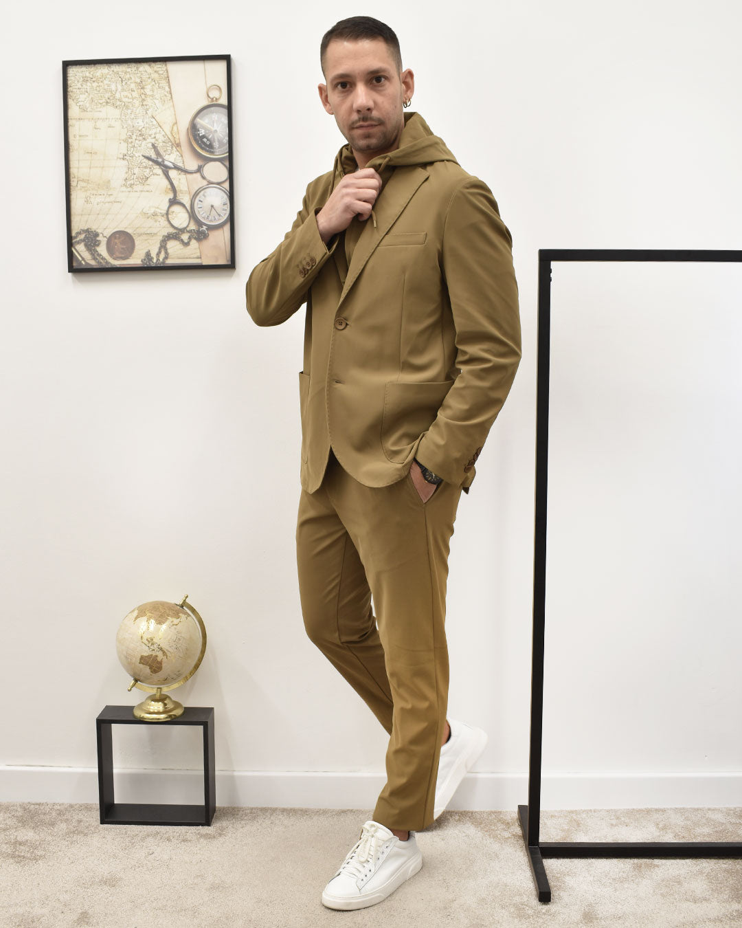 giacca cappuccio no stiro TELAMIRA WTG05087