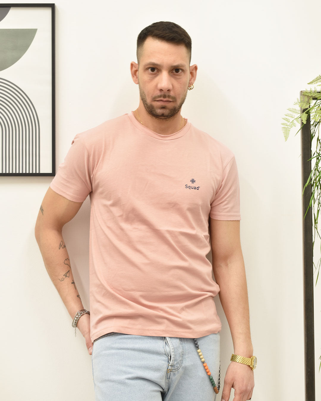 t-shirt taglio vivo c/logo SQUAD TS323
