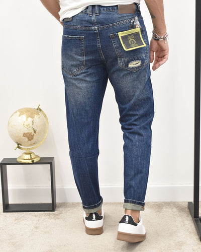 jeans carrot c/strappi e patch GIANNI LUPO GL6388Q