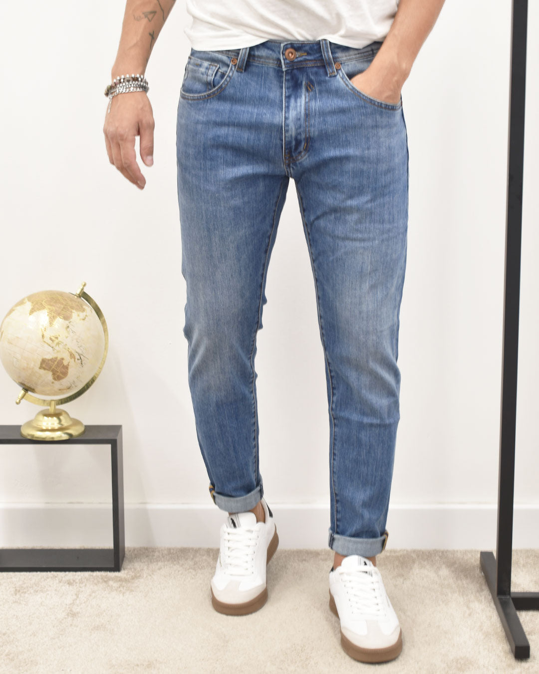 jeans slim 5 t. lav.med. GIANNI LUPO GL6379Q
