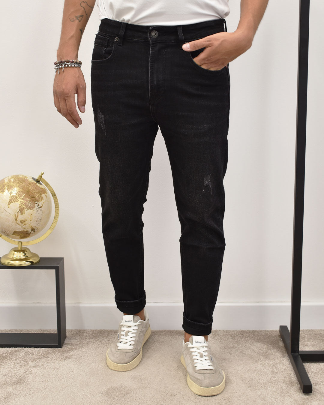 jeans carrot black GIANNI LUPO GL6382Q
