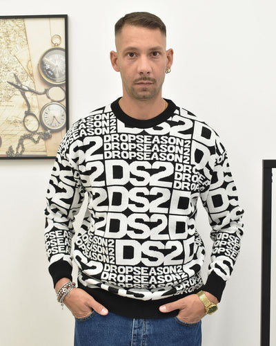 maglia logo bianco DS2 FW25246