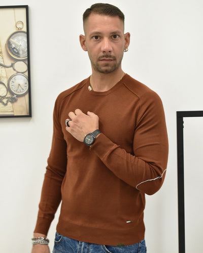 maglia c/smacchinature e toppe GIANNI LUPO GL35232