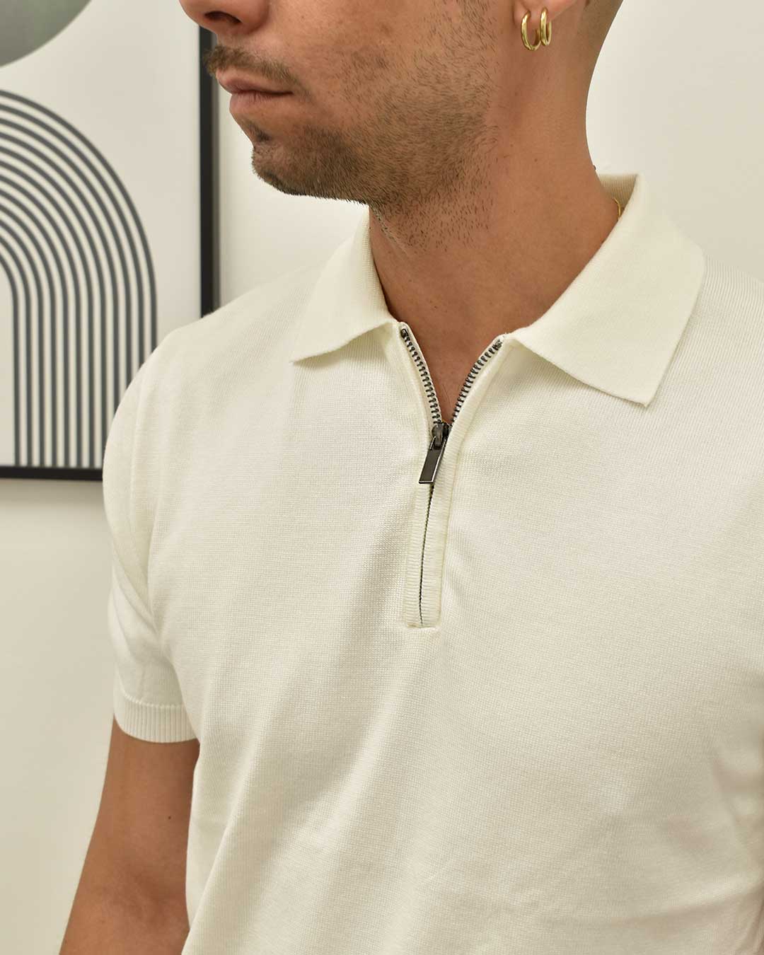 polo filo zip DIFFERENT DIFF-M636