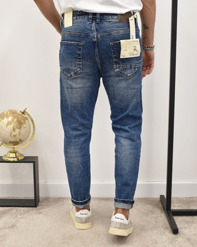 jeans carrot c/baffature lav.med GIANNI LUPO GL6310Q-F25