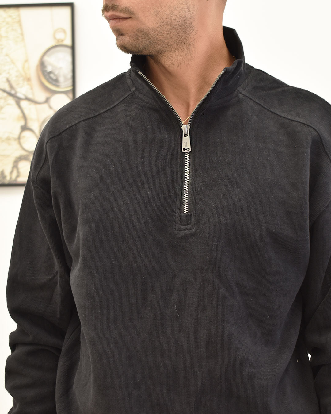 felpa zip collo lupetto GIANNI LUPO GL227SX