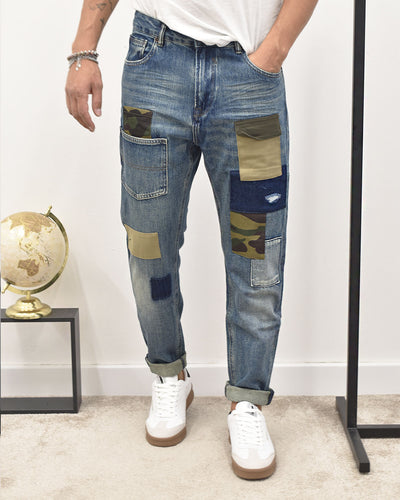 jeans carrot c/toppe camouflage GIANNI LUPO GL195F