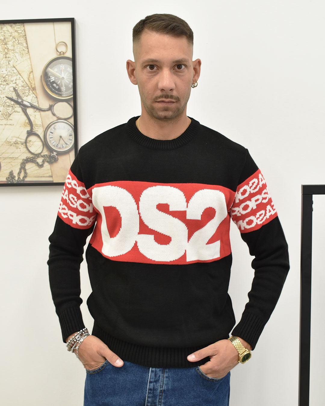 maglia logo rosso DS2 FW25213