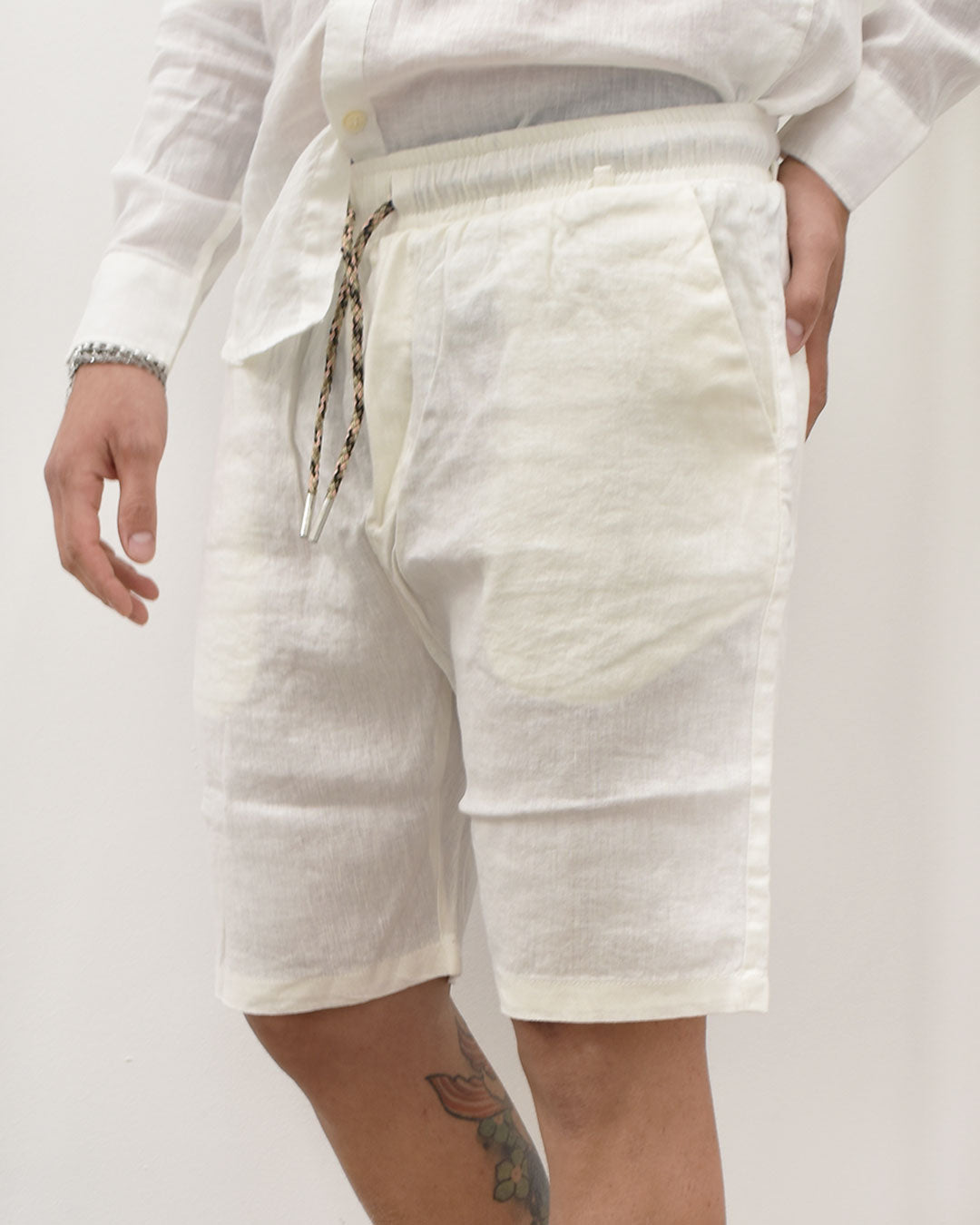 bermuda lino c/coulisse GIANNI LUPO FJ3269
