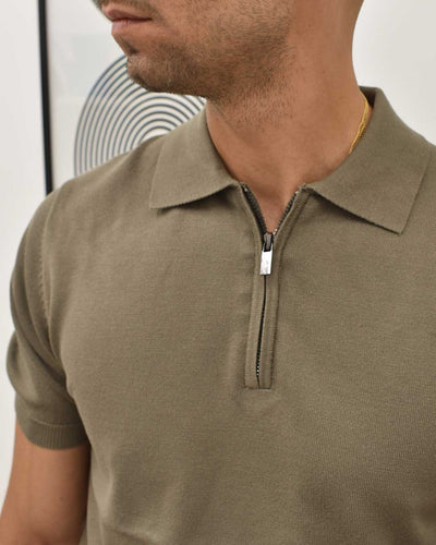 polo filo zip DIFFERENT DIFF-M636