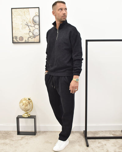 felpa zip collo lupetto GIANNI LUPO GL227SX