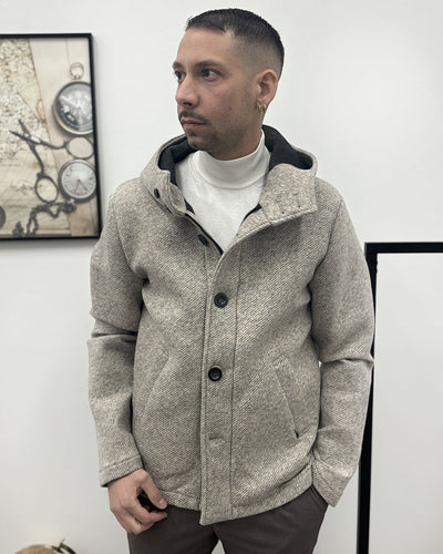 cappotto corto c/cappuccio GIANNI LUPO GL5204BD