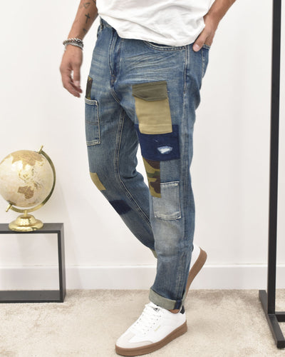 jeans carrot c/toppe camouflage GIANNI LUPO GL195F