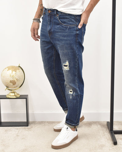 jeans carrot c/strappi e patch GIANNI LUPO GL6388Q