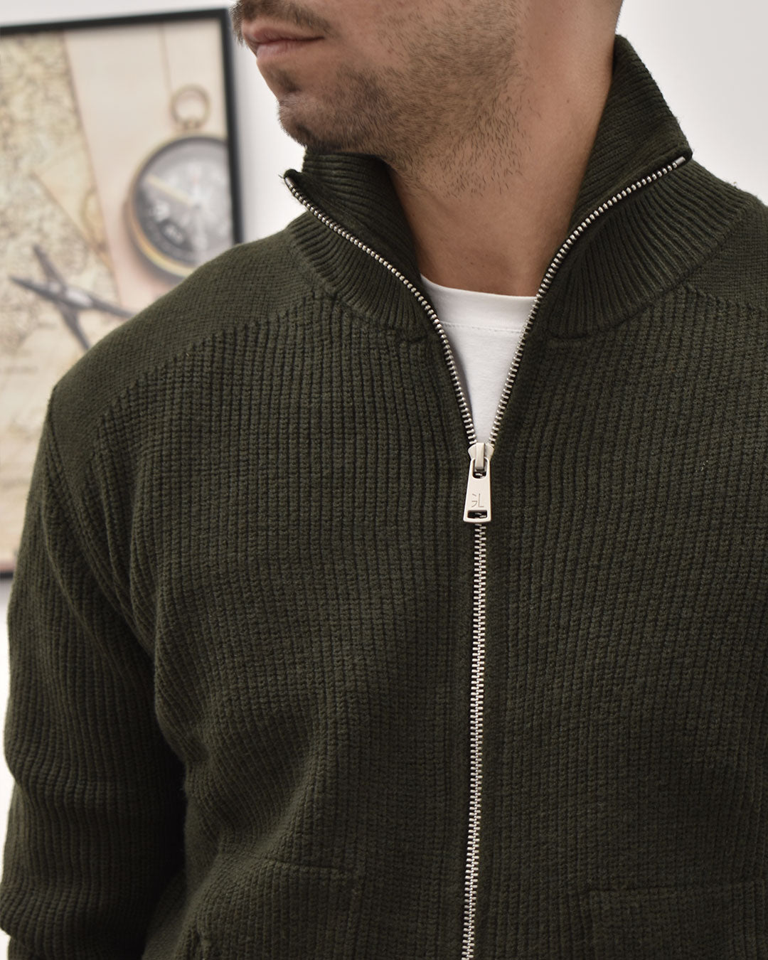 cardigan zip collo lupetto GIANNI LUPO GL35051-F25