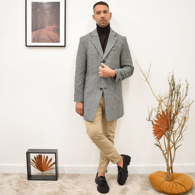 cappotto pied de poule GIANNI LUPO GL7016H