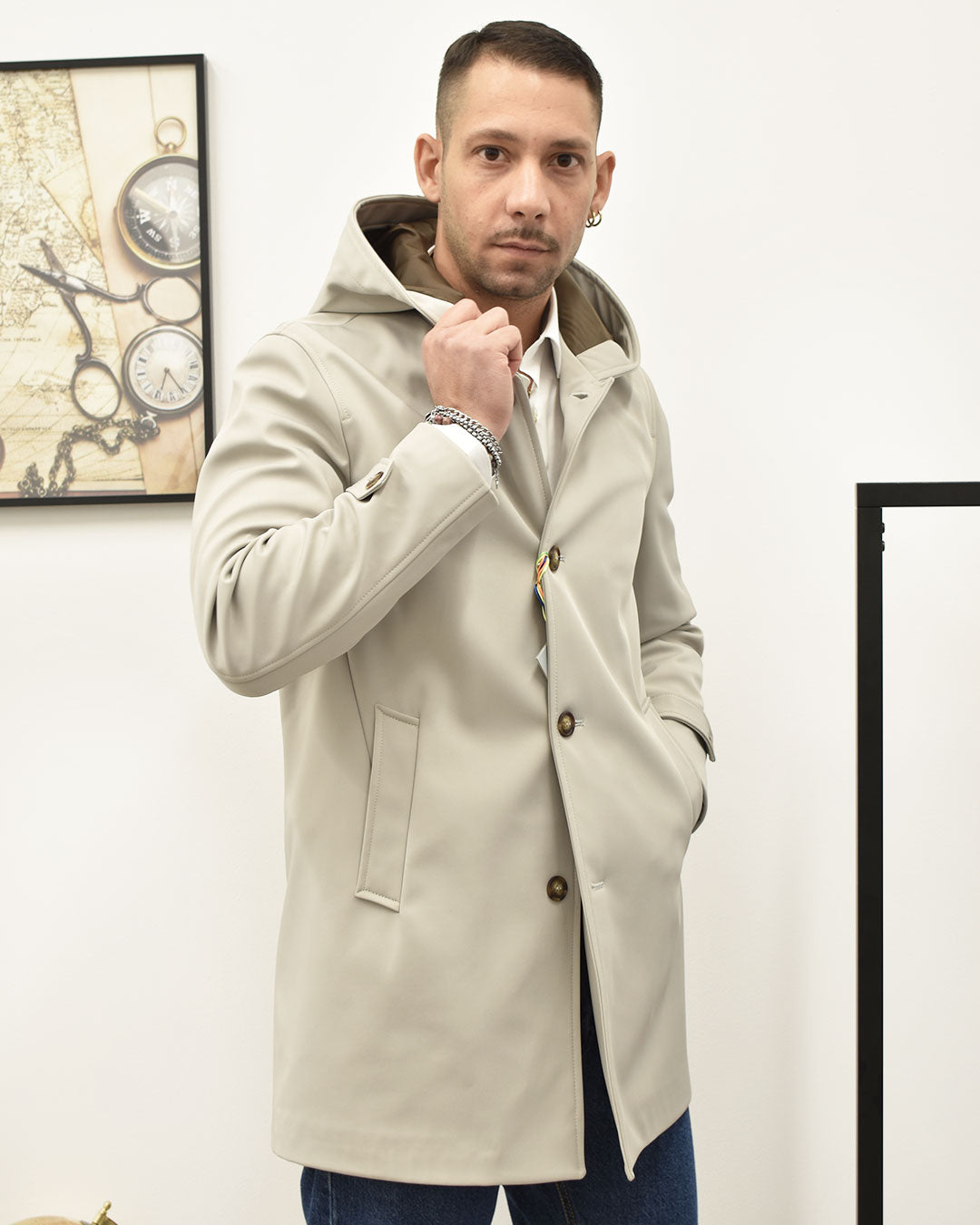 trench tecnico c/cappuccio BLACKSUNDAY RIVERSIDE