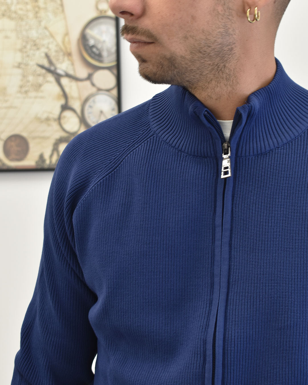cardigan tecn. zip c.inglese OVERD-D OC1F2W5M88