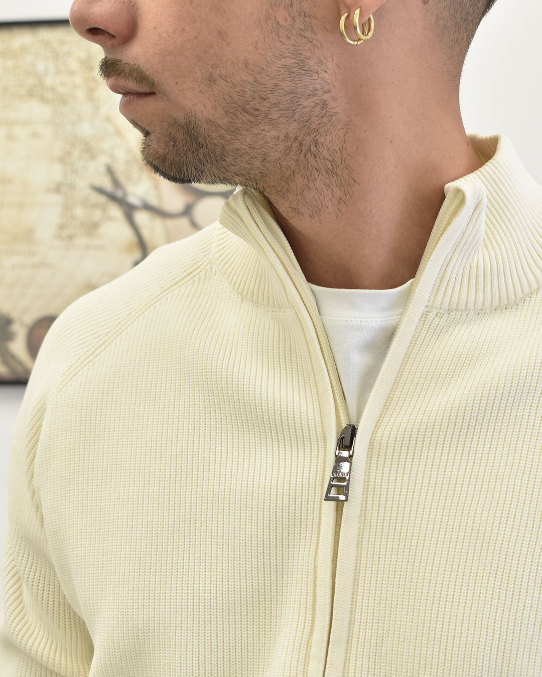 cardigan tecn. zip c.inglese OVERD-D OC1F2W5M88