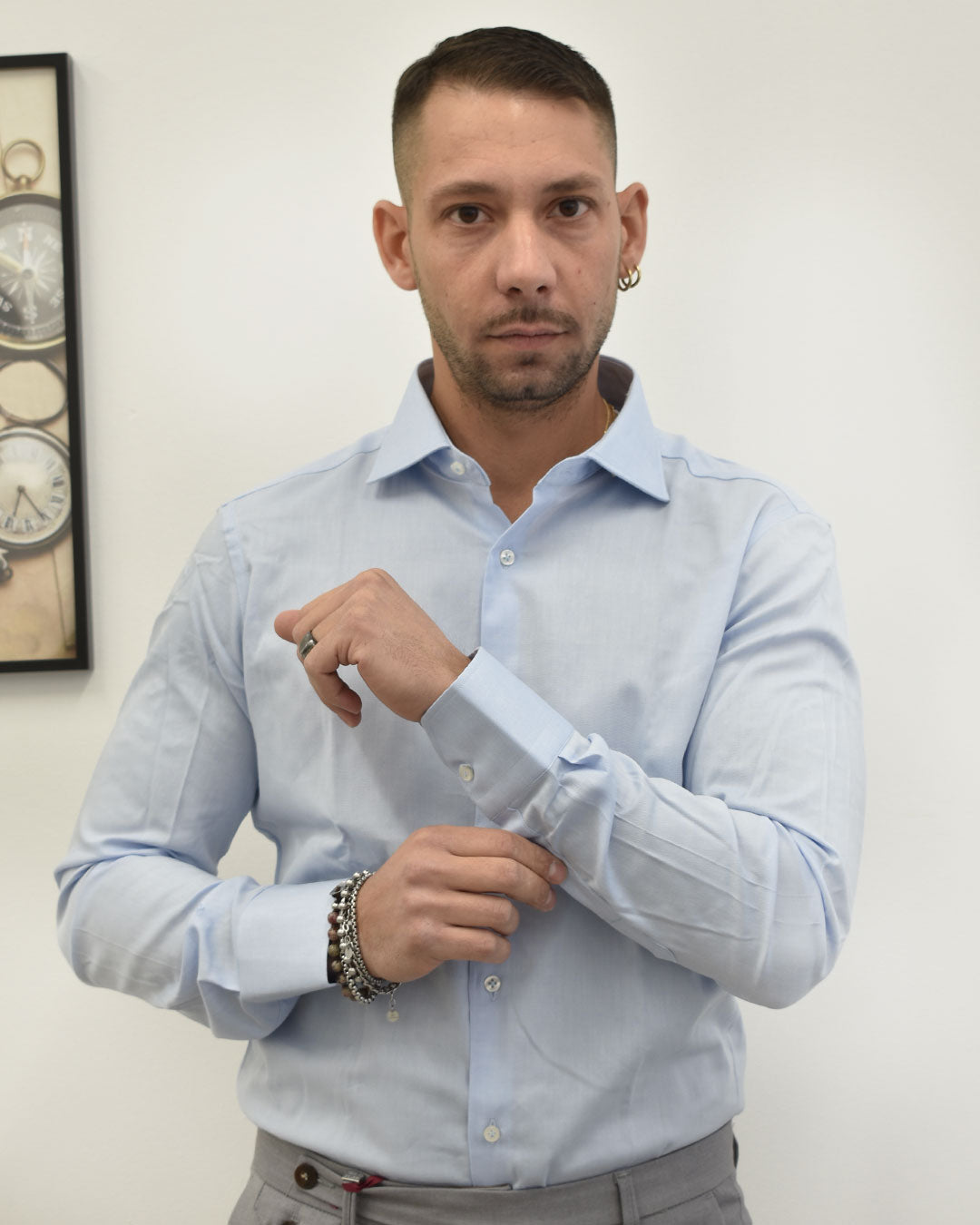 camicia oxford DI BIASI GU1052R OXF STR 2