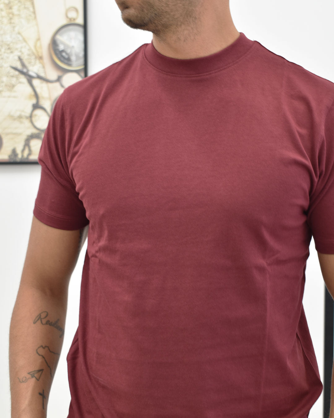 t-shirt slim collo stretto OVERD-D OC1F2W5T26