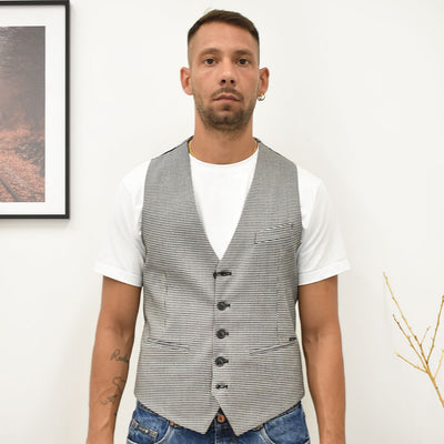 gilet pied de poule GIANNI LUPO GN21725