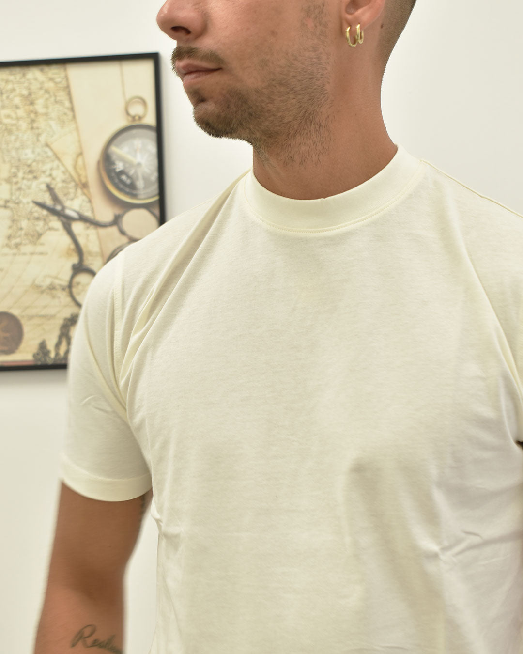 t-shirt slim collo stretto OVERD-D OC1F2W5T26
