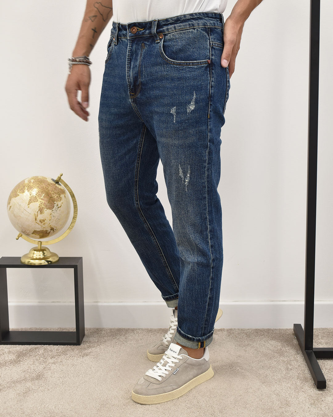 jeans carrot c/baffature lav.sc GIANNI LUPO GL6372Q