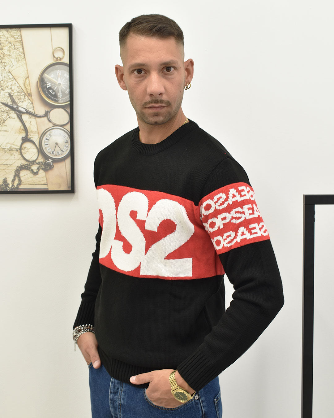 maglia logo rosso DS2 FW25213
