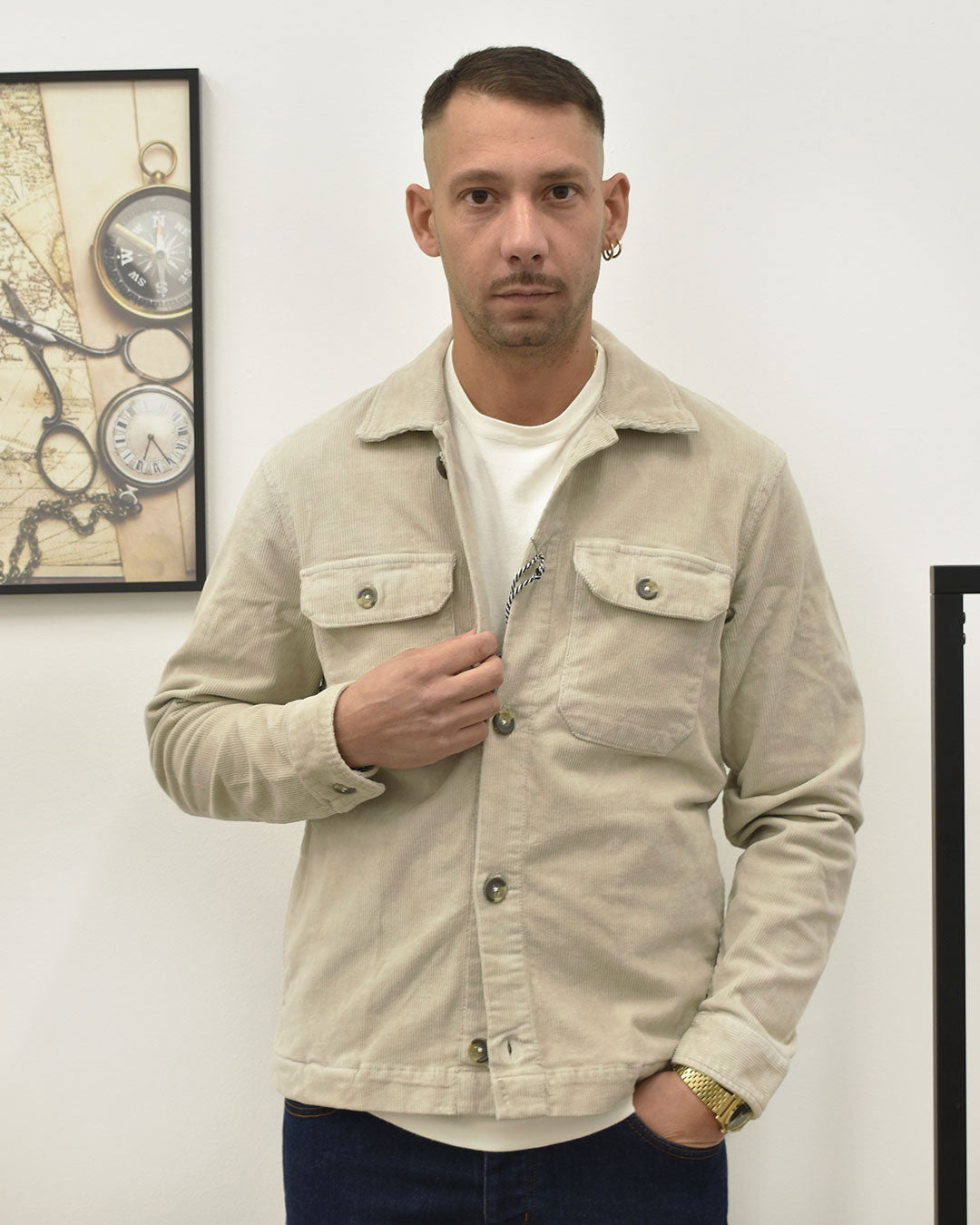 overshirt velluto B-STYLE 26W08OS