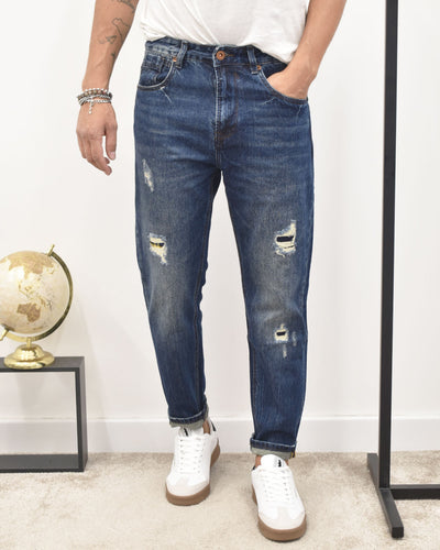 jeans carrot c/strappi e patch GIANNI LUPO GL6388Q