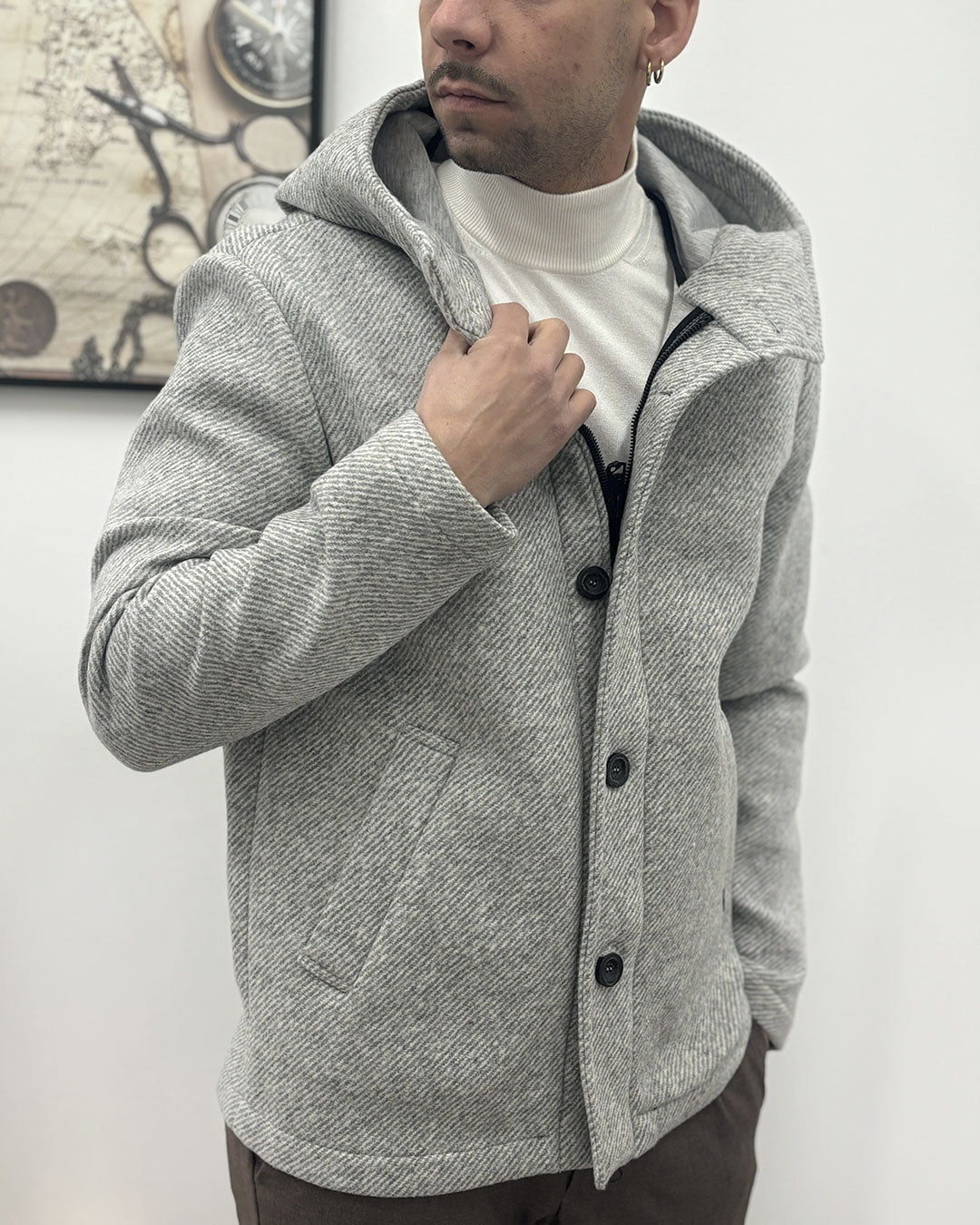 cappotto corto c/cappuccio GIANNI LUPO GL5204BD